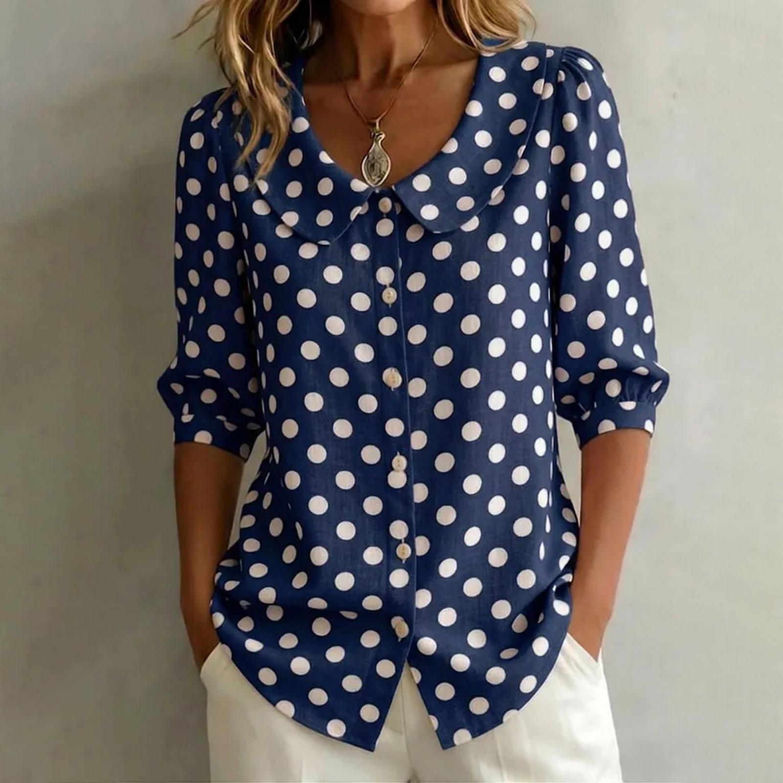 Ladies  Casual And Fashionable Loose V-neck Shirt Top L