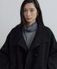 LINGSEOUL Handmade High Neck Half Coat-Black