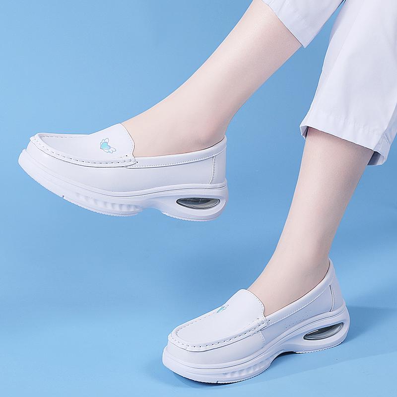 Women’s Moccasins Loafers Leather Driving Comfort Flats Casual Slip On Walking Shoes Nurse Shoes