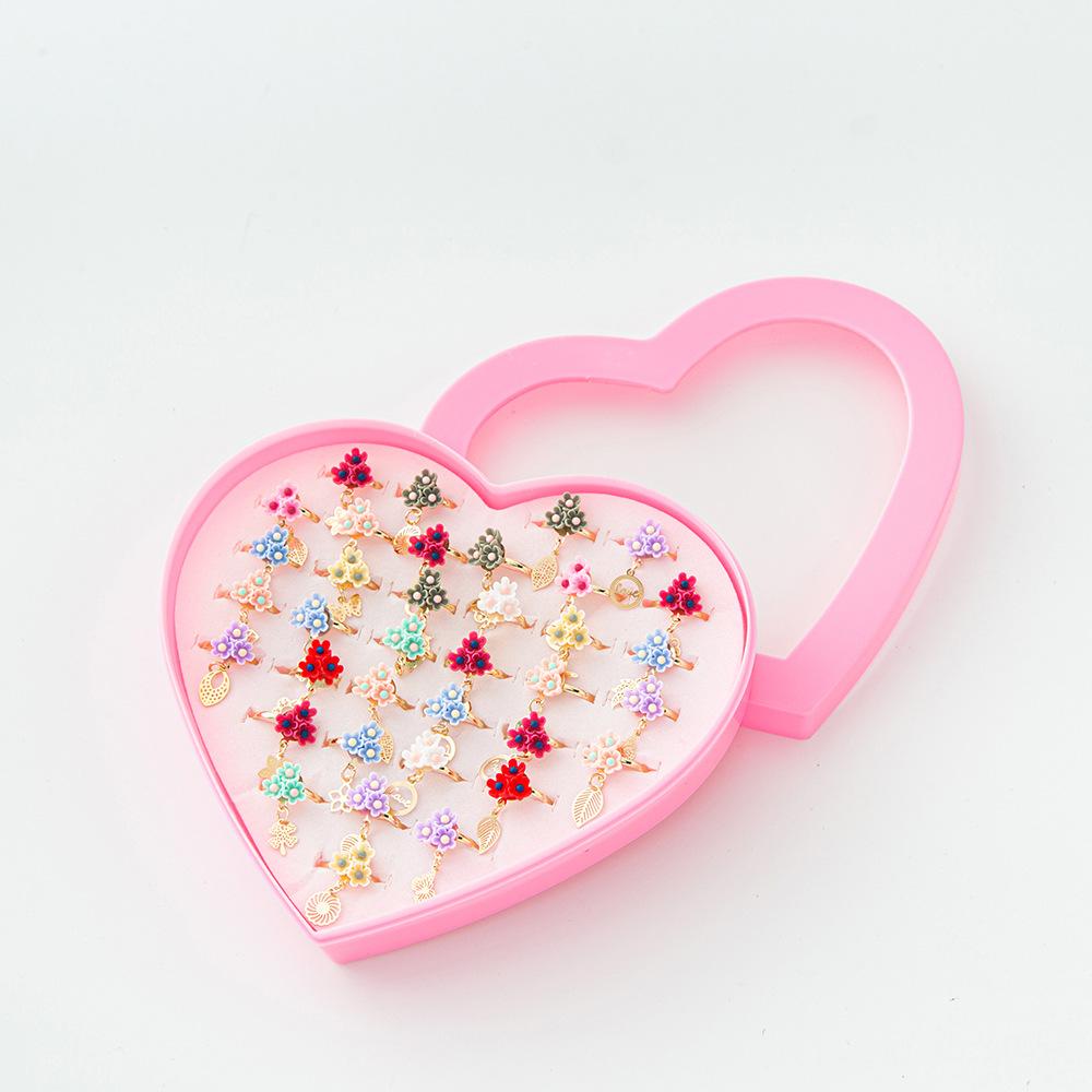 36 Buc inel de desene animate pentru copii Inel Prințesă Fete Clip de prindere drăguț decor de mână (cu cutie)