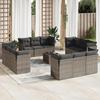VidaXL Garden Lounge Set with Cushions 13 Pcs Grey Braided Resin 3217340