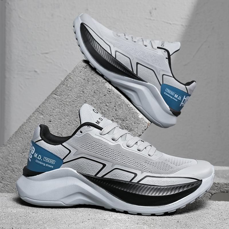 Mens Running Shoes 2026 New Breathable Lightweight Casual Jogging Gym Training Shoes Fashion Thick Sole Mesh Sneakers for Men