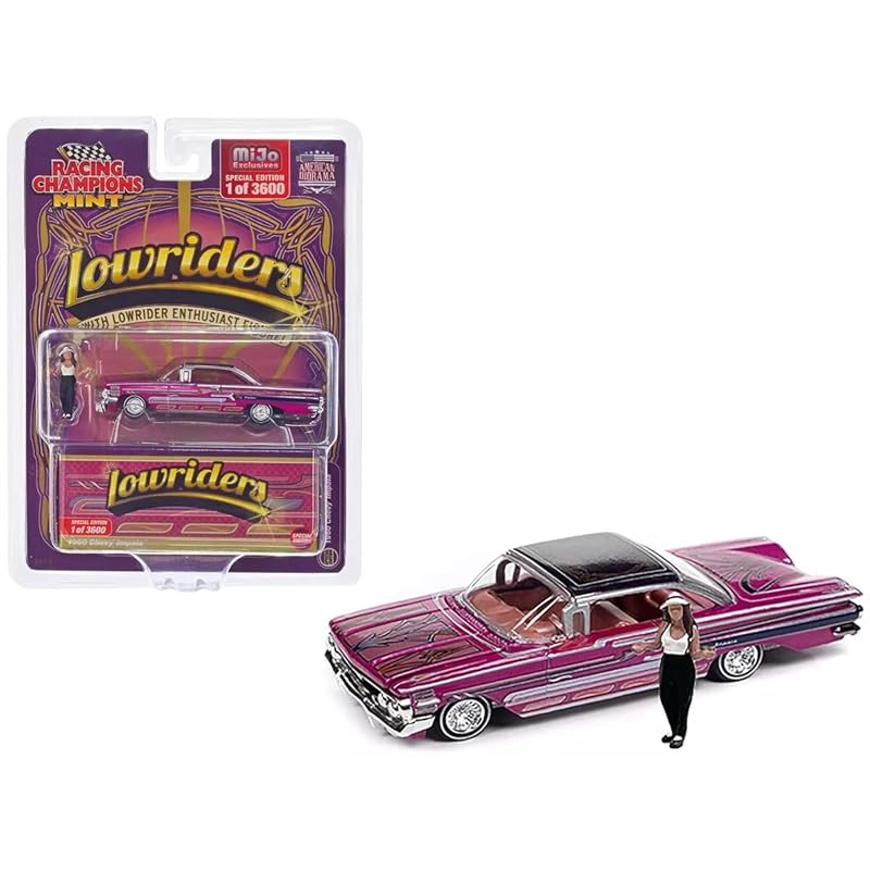 

Racing Champions 1/64 chevrolet impala SS 1960 лоурайдер з фігуркою Racing Champions Lowriders Impala MiJo limited mini car [product]