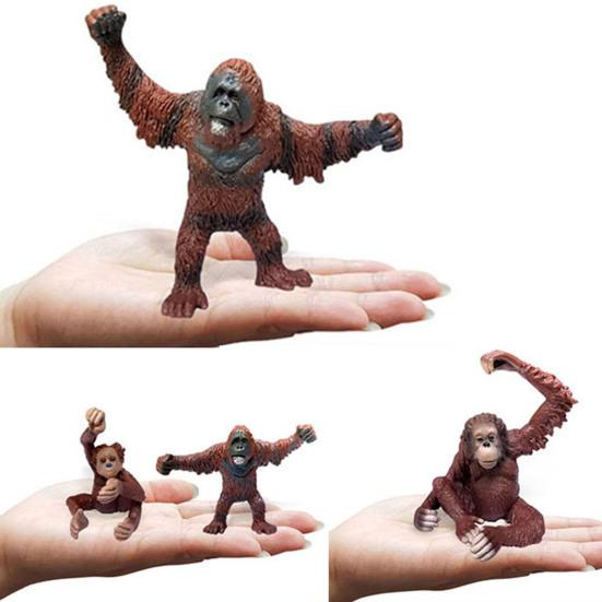 Miniature Orangutan Cute Delicate Craft PVC Wild Animal Orangutan Model for Gift