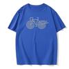 Crew Neck Oversized High-Quality Men'S Simple Bicycle Print T-Shirt Outdoor Sports Quick Drying Short Sleevestreet Men'S T-Shirt