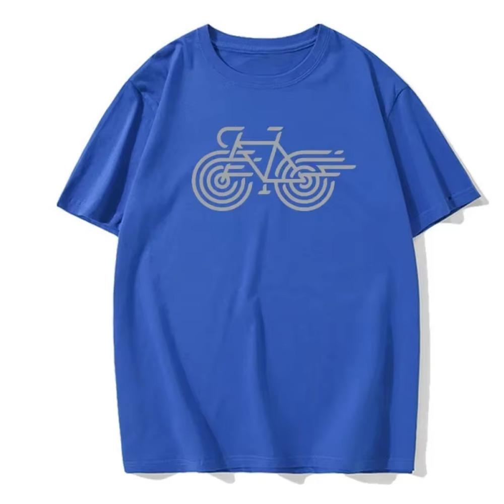 Crew Neck Oversized High-Quality Men'S Simple Bicycle Print T-Shirt Outdoor Sports Quick Drying Short Sleevestreet Men'S T-Shirt