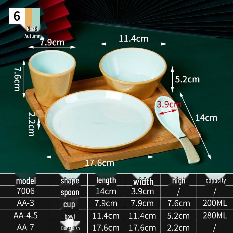 Melamine Two-Tone Commercial Tableware Set
