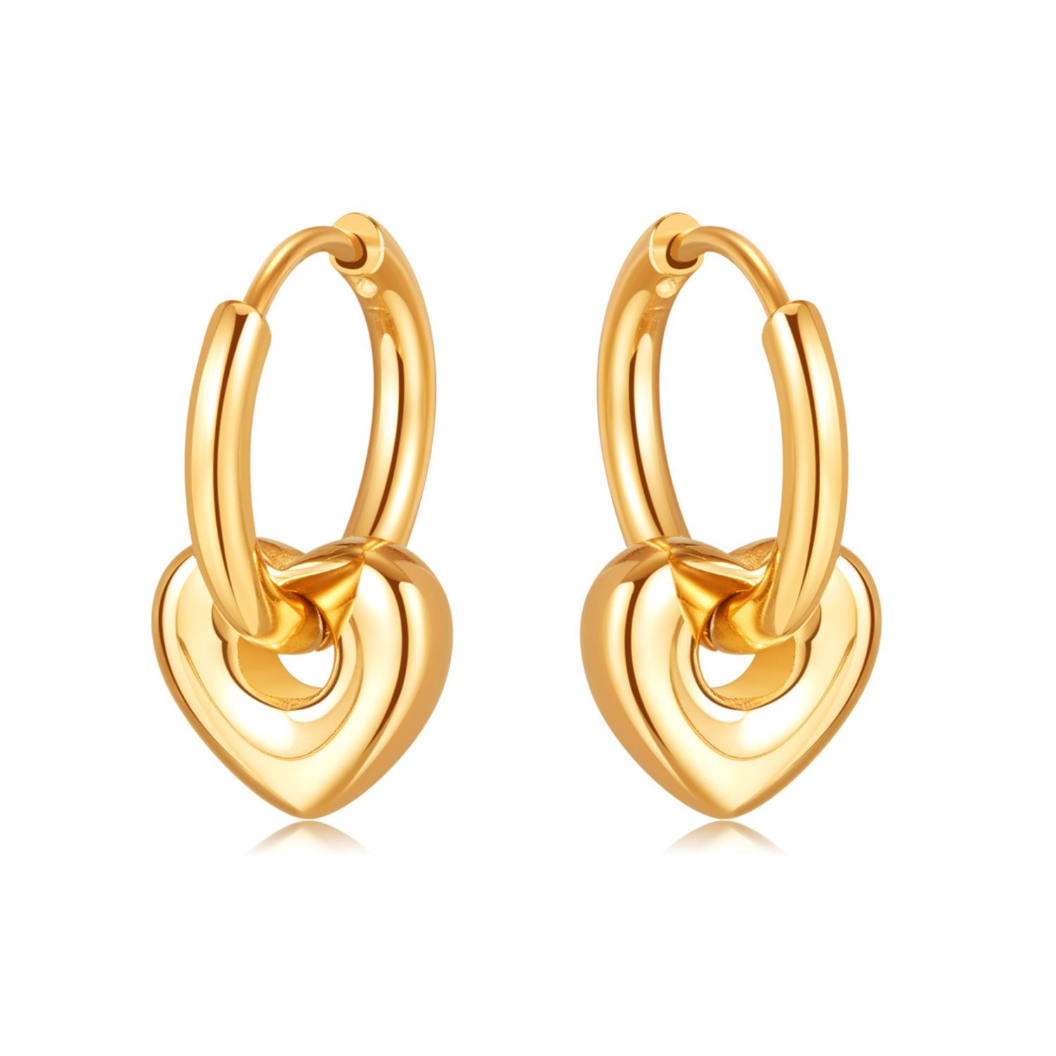 

Серьги-гвоздики из титановой стали с пряжкой из нержавеющей стали, женские, с пентаграммой