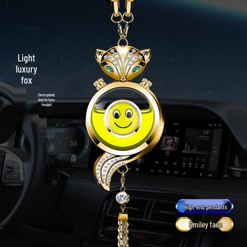 Crystal Rearview Mirror Air Freshener: Long-lasting Fragrance Pendant for Car Interior Decoration