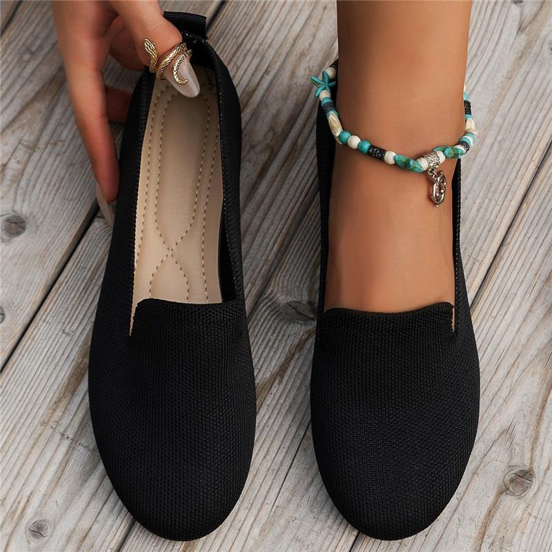 Feiwei Breathable Shoes Shallow Mouth Single Shoes Women s Slip-on Leopard Print Round Toe Flat Work Shoes Casual Shoes 36 чёрный