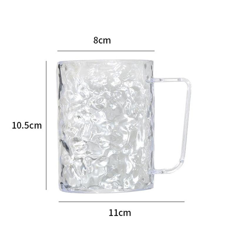 Mundspülbecher im Gletscherstil Transparent Zahnbürstenbecher Leichter Luxus Haushaltswaschbecher Kinderzahnbürstenbecher für Badezimmer
