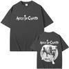 Camiseta de Alice In Chains con Gráfico de Perro a Doble Cara 90s Grunge Rock Band Negra Unisex Oversized Vintage