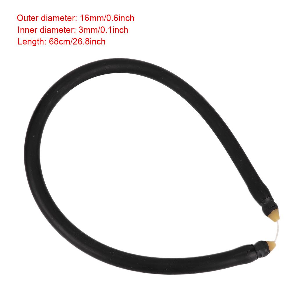 3*16mm Spearfishing Rubber Band Sling Spearfishing Diving Tube Latex Tubing(black)