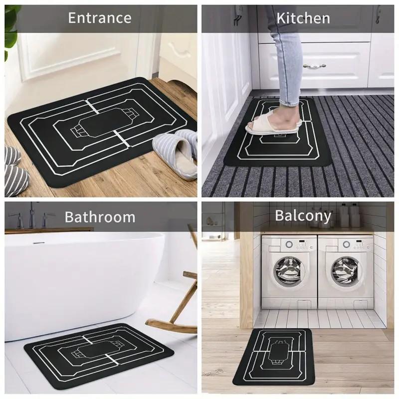 Simple Line Carpet, Entrance Door and Foyer Carpet, Anti-slip and Dirt-resistant Carpet, Bathroom Carpet, Home Decoration