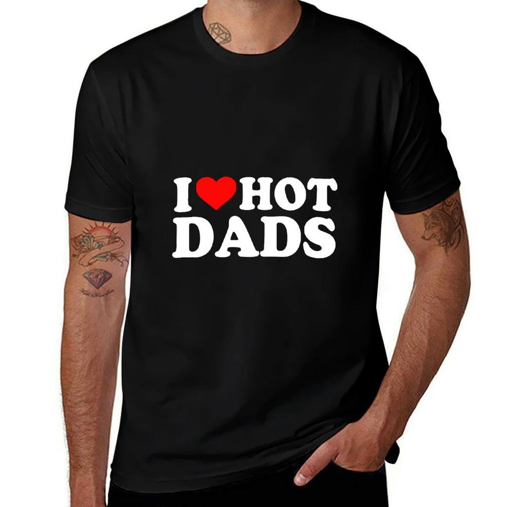 YoGos I Love Hot Dads Shirt I Heart Hot Dads Shirt Love Hot Dads T-Shirt Men S