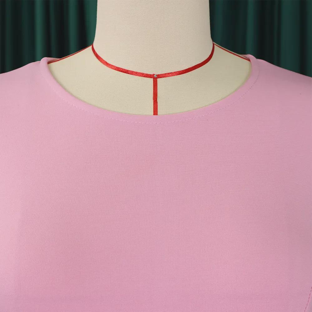 2023 Europäische & Amerikanische Damenmode: Plissiertes Hüftbetontes Bleistiftkleid, Große Größe