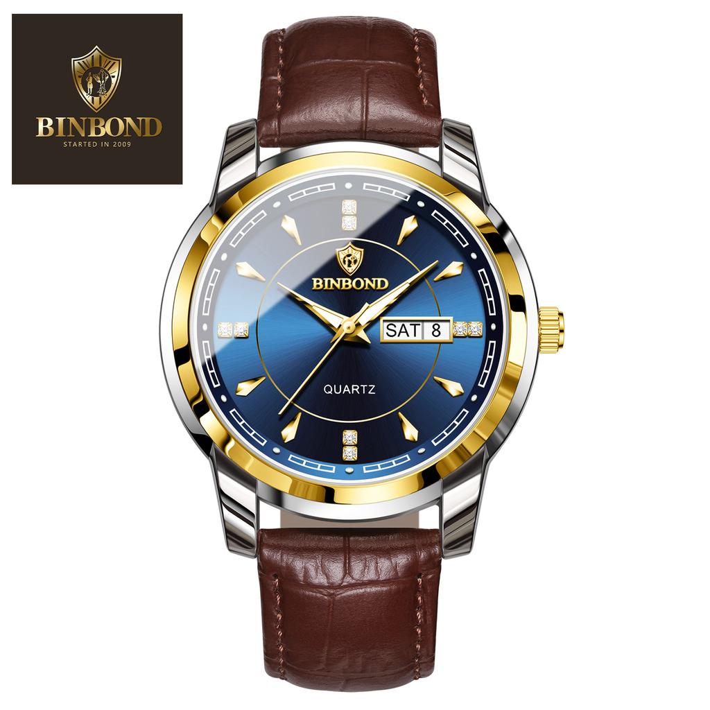 Famous Men's Watch Waterproof Casual Fashion Business Watch Men's Student Leather Quartz Watch