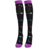 1 Paar Outdoor-Sport Kompressionssocken Laufen Radfahren Bergsteigen Wadenlange Socken (L XL)Schwarz