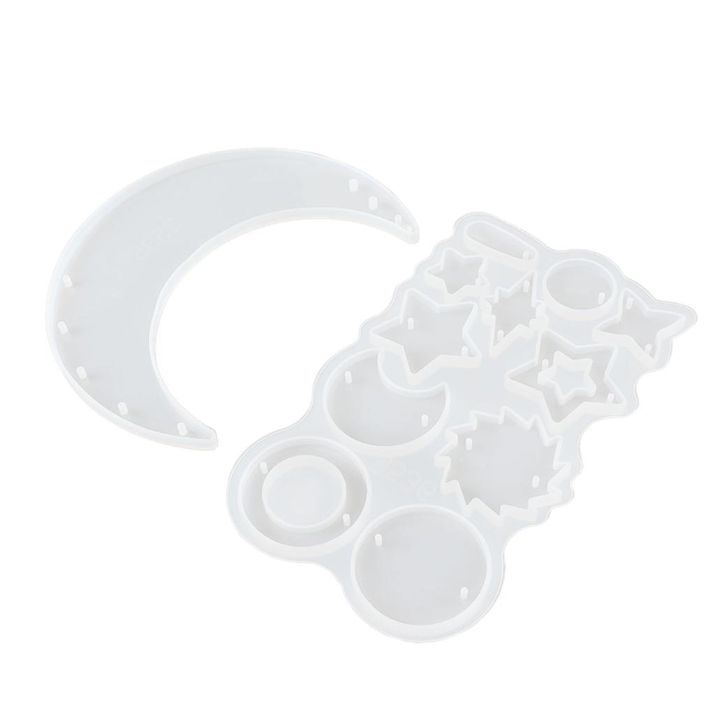 Wind Chimes Resin Mold Reusable Elastic Moon Star Wind Chimes Silicone Mould DIY Epoxy Mould Wall