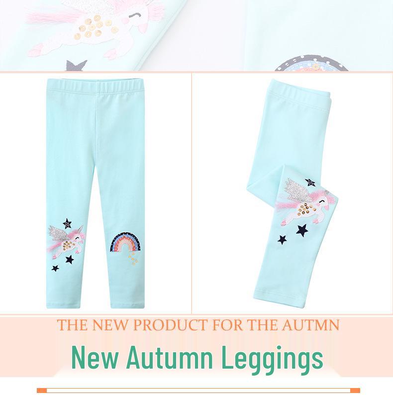 Girls' Slim-Fit Leggings for Ages 2-7 - European and American Style