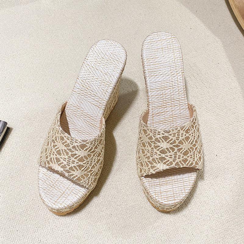 Plus Size Women's Summer Wedge Peep Toe Platform Sandals