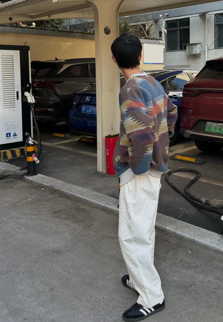 CHANGE WELL Men's "2023AW" Street Fashion Thick Pullover Fall/Winter Clothing [Native American Print] Long Sleeve Sweatshirt (Brown, 2XL)