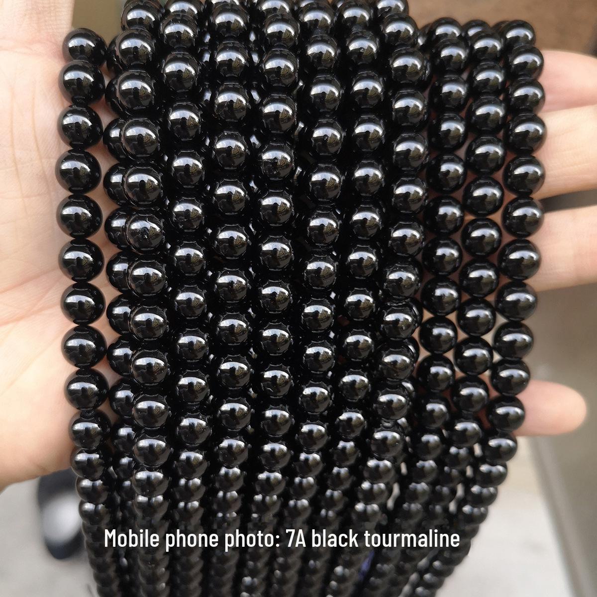 

Розсипні намистини з чорного турмаліну Jingde для браслетів своїми руками 6mm ~60 beads