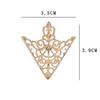 Vintage Floral Triangle Brooch Pin Elegant Hollow Crown Design for Casual Attire & Music Festivals Versatile Accessory