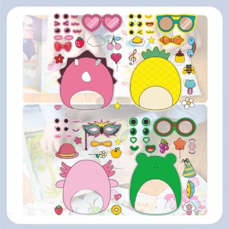 Kinder Cartoon Eltern-Kind Interaktives Puzzle Aufkleber