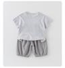 Baby Jungen Cartoon Elefant T-Shirt & Shorts Baumwoll Set, Leicht & Lässig
