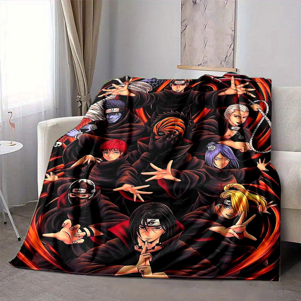 1PC Naruto Characters Blanket Soft Warm All Season Throw for Sofa, Bed, Car, Office Vibrant Colorful Design, Durable & Cozy Gift