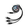 DKHN5 Retractable Car Charging Cable 3 in 1 Multi USB Cord For BMW Performance F25 F26 F15 F16 E90 E91 E92 E60 E84 G22 G32 F13 Sticker