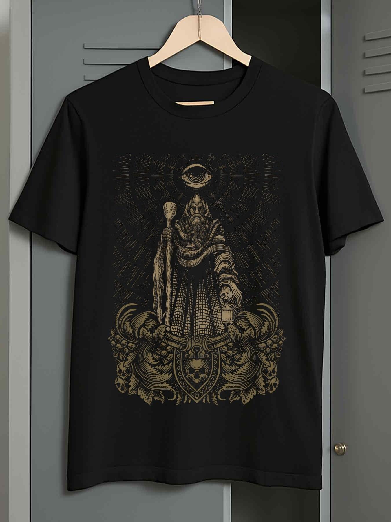 Men s T-Shirt Y2K 1pc 180gsm Heavyweight 100 Black 4XL