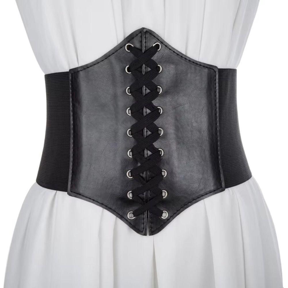 Punk Wide Belt High Elasticity Skirt Belt New Waist Cincher