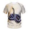 3D Print Animal Snake Sport Quick-dry Breathable Men T-shirt Outdoor Street Cosplay Party Short Sleeve