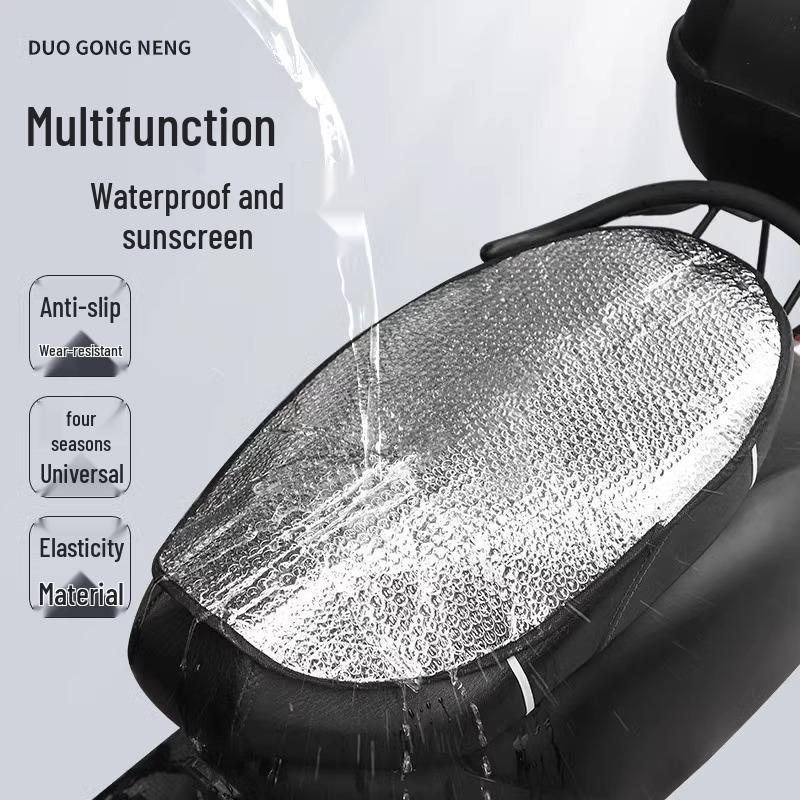 New 0.01 Electric Motorcycle Seat Cover - Waterproof, Thickened, Wear-Resistant, Universal for All Seasons