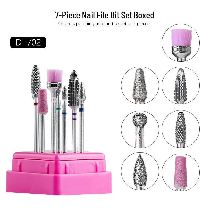 7-teiliges Keramik-Nagelbohrer-Set: Elektrische Feile Ersatz für Maniküre, Schleifen, Nagel- & Nagelhautentfernung