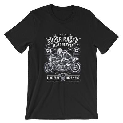 Koszulka Motocykl Super Wyścigowiec. Koszulka Premium Motocyklowa 100% Bawełna NOWA