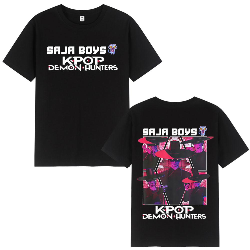 

2025-26 Summer Hot-selling New Animation KPop Devil Hunter T-shirt, Rumi Mira Zoey Graphic T-shirt Oversized Casual T-shirt 4XL