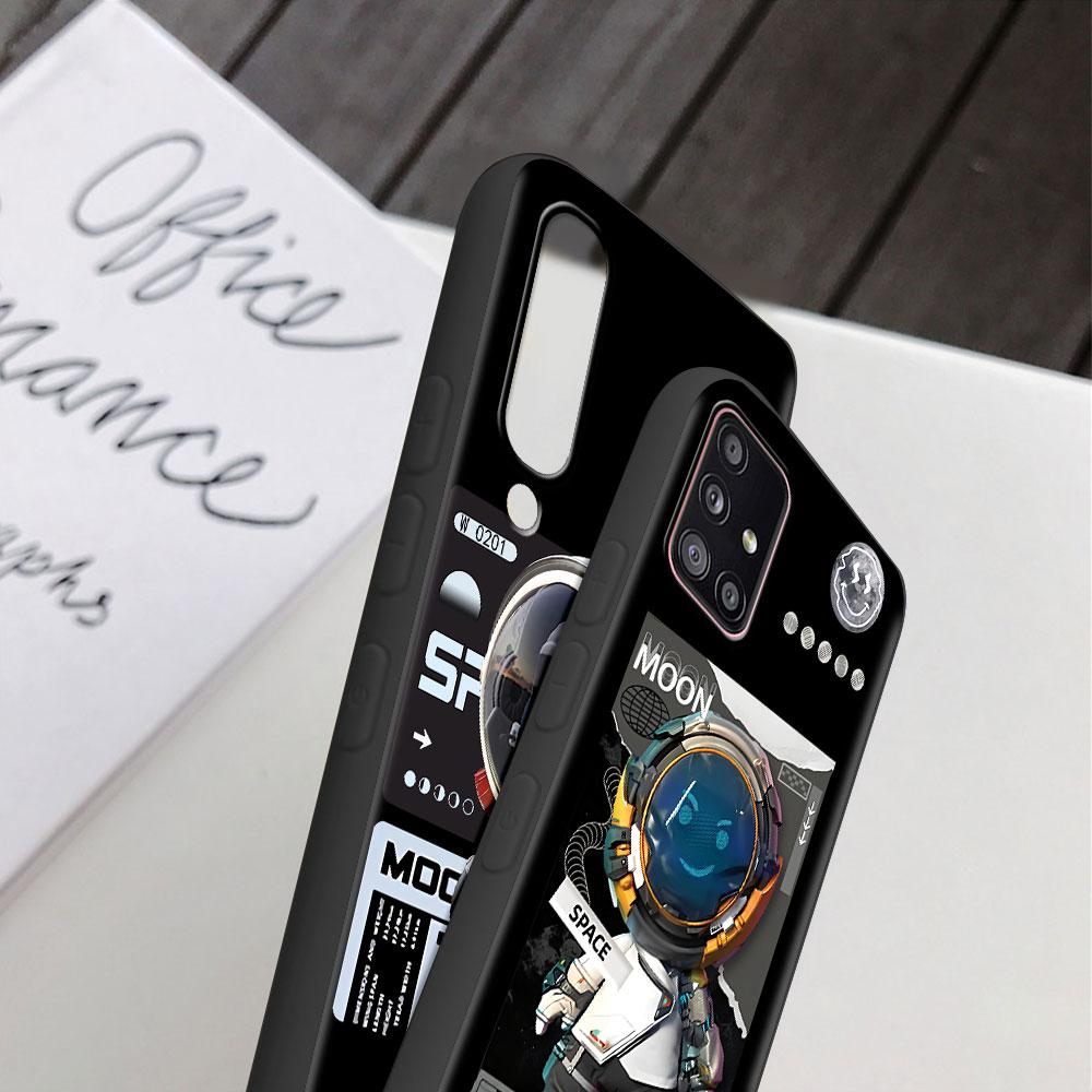 Cartoon Astronaut Star Space Cover For Samsung Galaxy A52 A12 A51 A32 A21s A71 A32 5G A12 A22 A53 A31 A13 A72 A02s Phone Cover