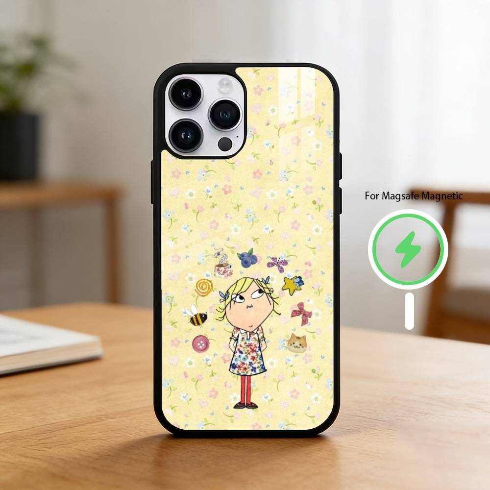 Charlie and Lola Anime Phone Case For iPhone 17/16/15/14/13/12/Plus/Pro/Max for Magnetic Wireless Charging