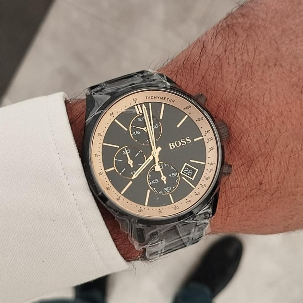 Hugo Boss 1513578 Herren-Quarzuhren Schwarzes Zifferblatt 44 MM + Box
