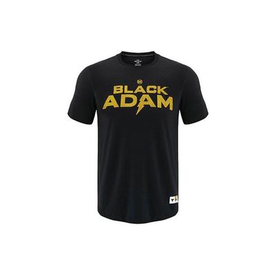 Black Adam Graphic American Vintage Print Ribbed Short Sleeve T-Shirt Men Tops 1377757-001