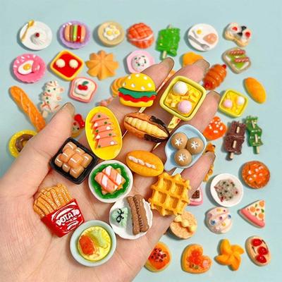 Yousheng Mini Food Drinks Ornaments Resin Miniature Food Toys Realistic Simulation Food Drinks for Dollhouse Kitchen Accessories DIY Crafts