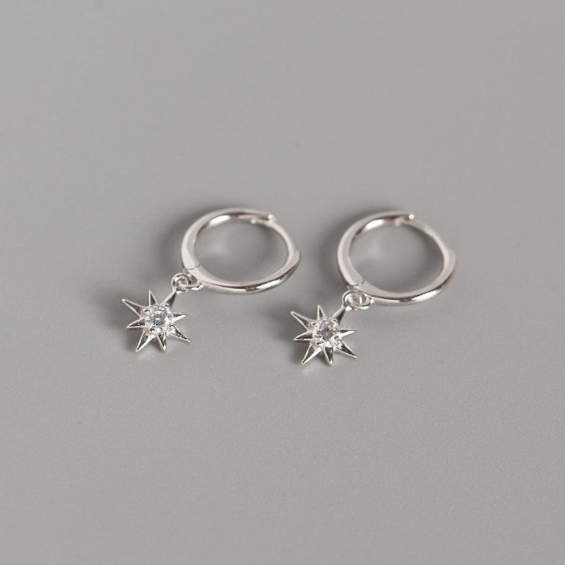Fashion Silver Jewelry Sets 925 Sterling Silver Moon Star Snake Dangle Earring Huggie Earrings Gold Plated Hoop Earrings Women