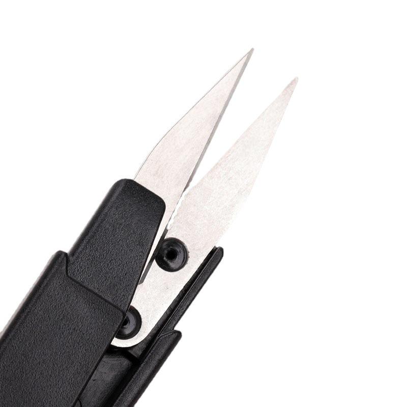 Colorful U-Shaped Spring Scissors for Cross Stitch, Yarn, and Thread Trimming – Perfect for Sewing and Household Use
