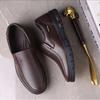 High Quality Leather Men Casual Shoes Italian Luxury Brand Mens Loafers Breathable Formal Mens Dress Shoes Slip-on Driving Shoes