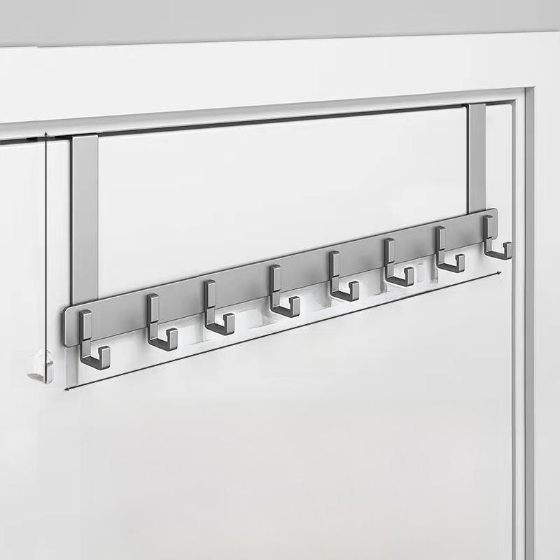 Punch-Free Over-the-Door Coat Rack & Wall-Mounted Hook Organizer