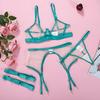 2023 European & American Sheer Three-Piece Sexy Lingerie Set for Women
