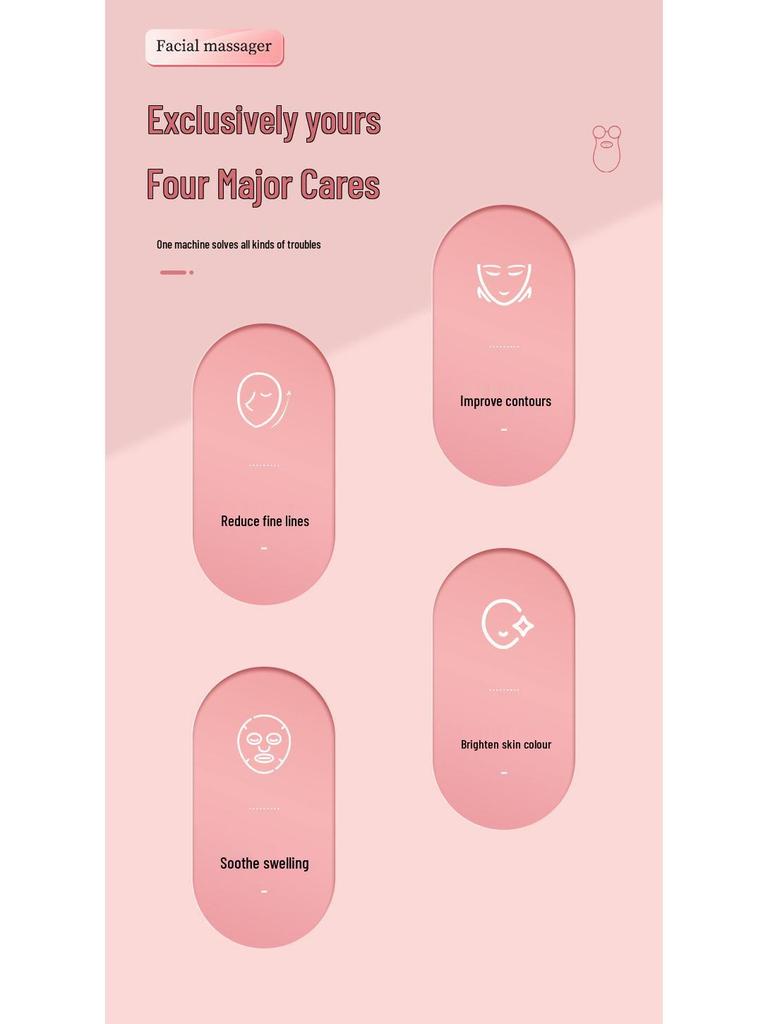 Dual-Headed Microcurrent Beauty Device - Facial Wrinkle Reduction & Lifting Massager for Firming & Rejuvenation